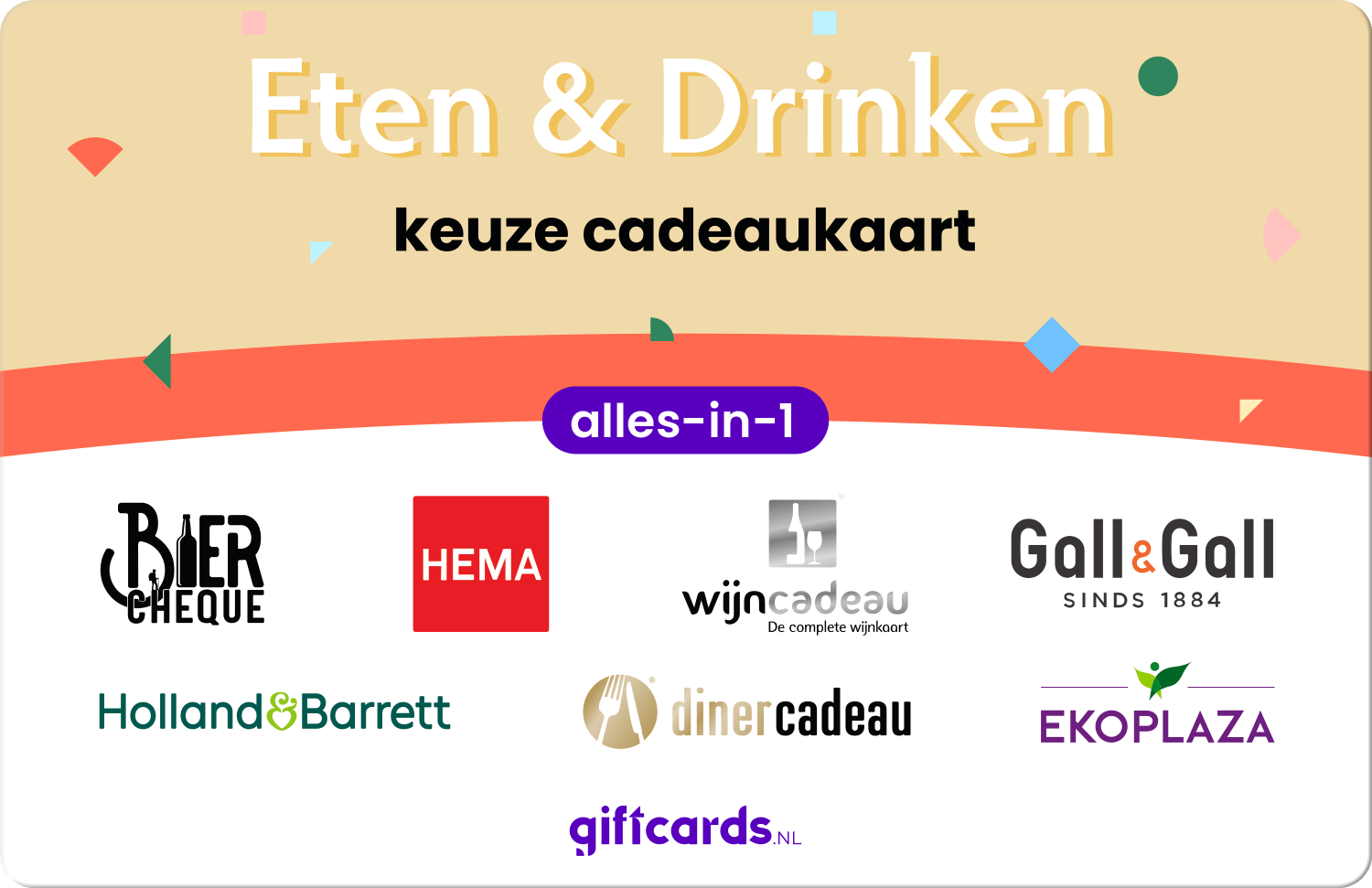 Alles-in-1 Keuze Cadeaukaart voor Eten & Drinken geven