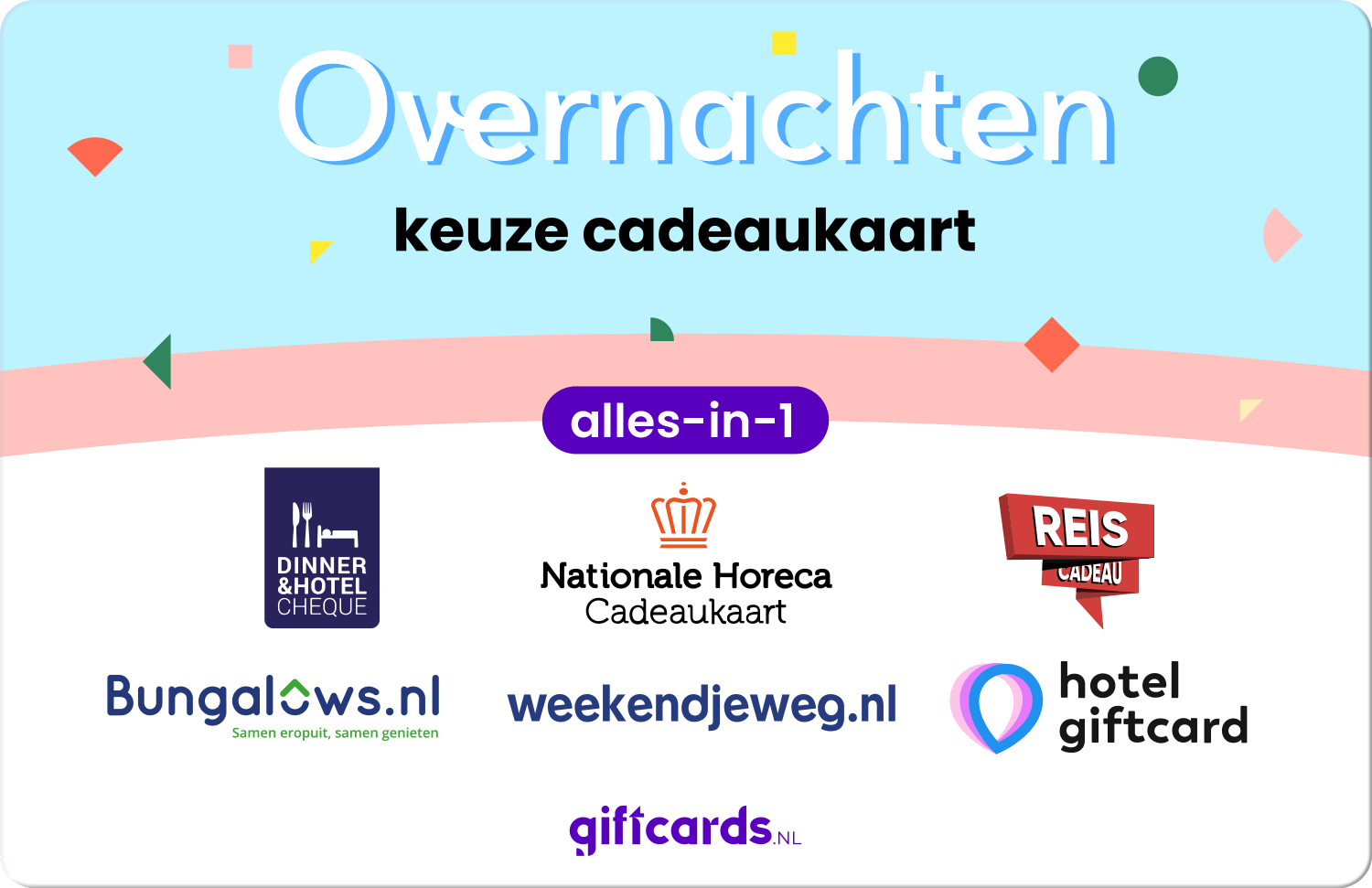 Alles-in-1 Keuze Cadeaukaart voor Overnachten | Giftcards.nl